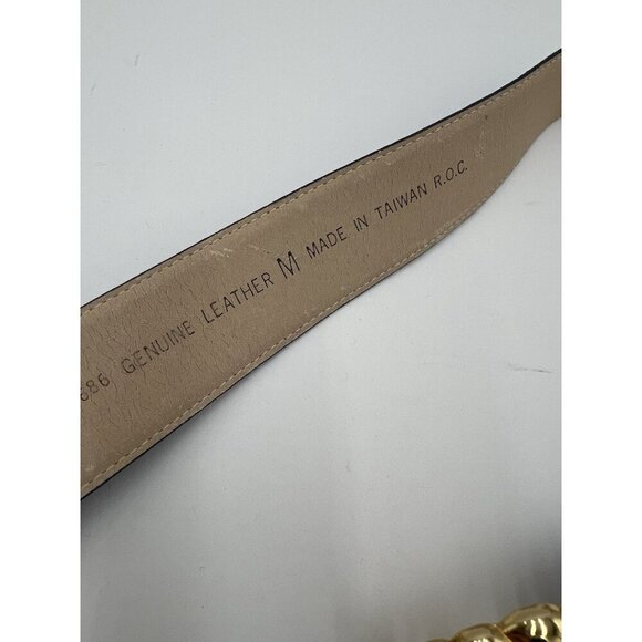 Vintage Carlisle Size M Purple Genuine Leather Belt W/Gold Clasp Buckle READ!! - Picture 6 of 7